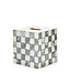 MACKENZIE CHILDS Sterling Check Capiz Boutique Tissue Box Cover