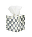 MACKENZIE CHILDS Sterling Check Capiz Boutique Tissue Box Cover