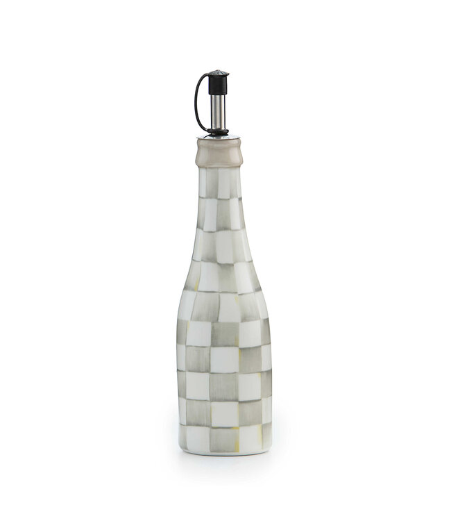 MACKENZIE CHILDS Sterling Check Farmhouse Oil Cruet