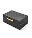 MACKENZIE CHILDS Black Faux Leather Box