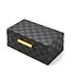 MACKENZIE CHILDS Black Faux Leather Box