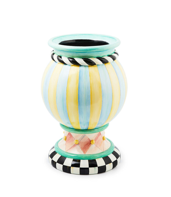 MACKENZIE CHILDS Rosy Meadow Medium Urn