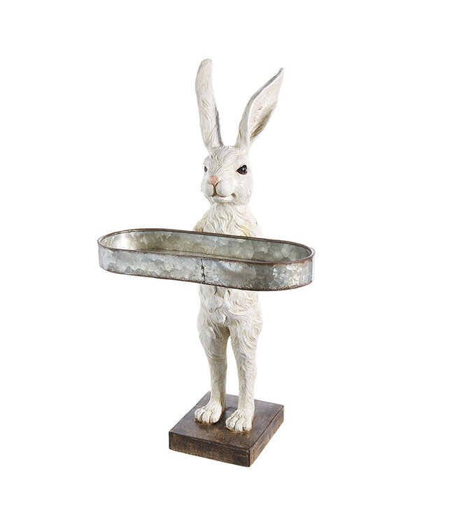 18.25” Rabbit With Tray