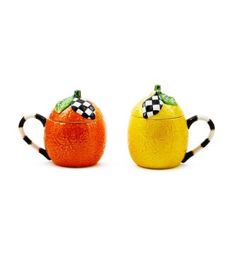MACKENZIE CHILDS Tutti Frutti Lidded Mug
