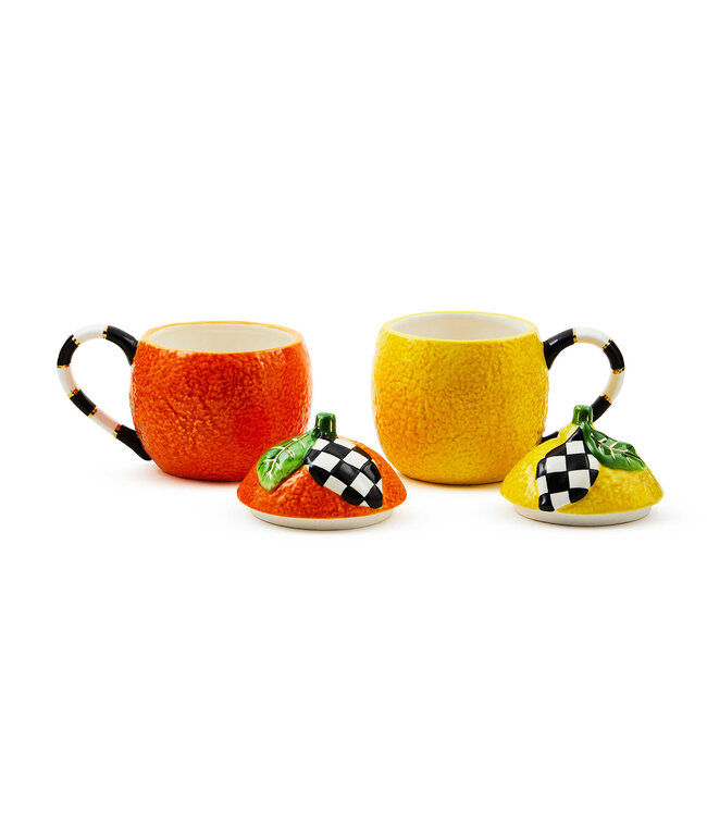 MACKENZIE CHILDS Tutti Frutti Lidded Mug