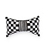 MACKENZIE CHILDS Black Check Bow Throw Pillow