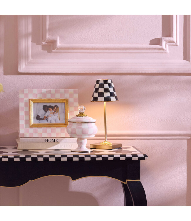 MACKENZIE CHILDS Courtly Check LED Rechargeable Cafe Table Lamp