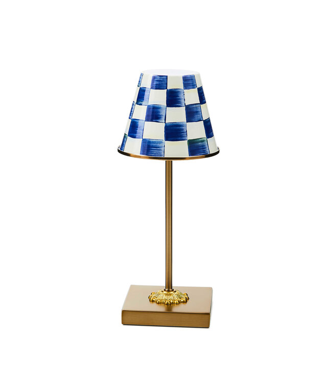 MACKENZIE CHILDS Royal Check LED Rechargeable Cafe Table Lamp