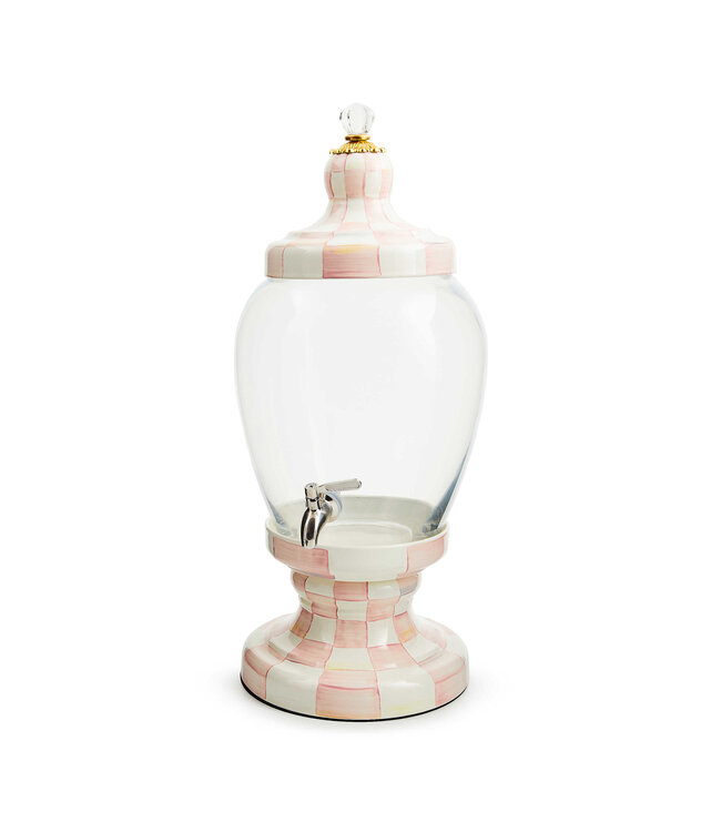 MACKENZIE CHILDS Rosy Check Beverage Hostess