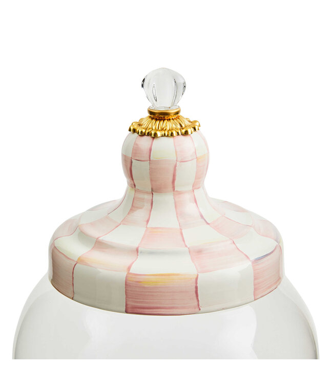 MACKENZIE CHILDS Rosy Check Beverage Hostess