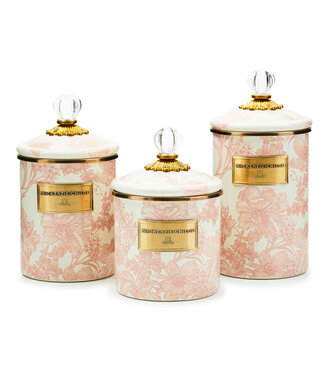 MACKENZIE CHILDS Rosy English Garden Canister