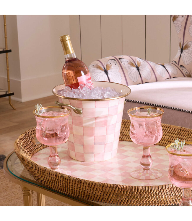 MACKENZIE CHILDS Rosy Check Wine Cooler