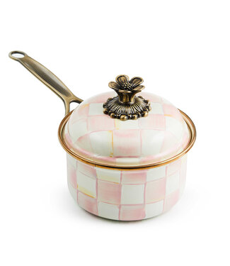 MACKENZIE CHILDS Rosy Check 1 Qt. Saucepan