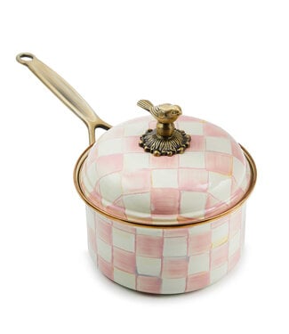 MACKENZIE CHILDS Rosy Check 2.5 Qt. Saucepan
