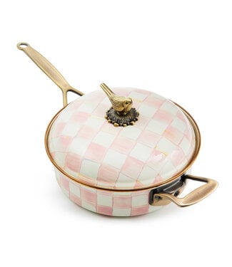 MACKENZIE CHILDS Rosy Check 3 Qt. Saute Pan