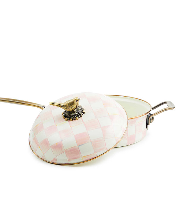 MACKENZIE CHILDS Rosy Check 3 Qt. Saute Pan
