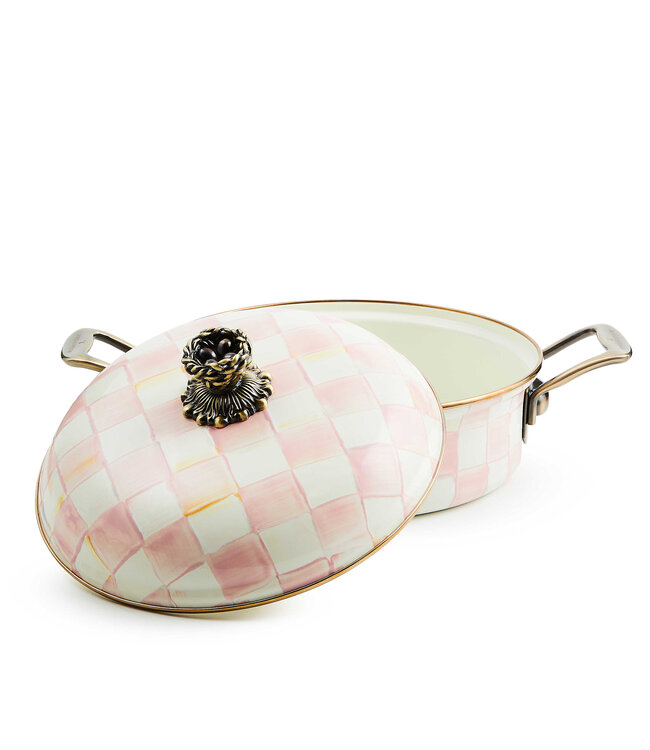 MACKENZIE CHILDS Rosy Check 3 Qt. Casserole