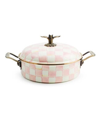 MACKENZIE CHILDS Rosy Check 5 Qt. Casserole