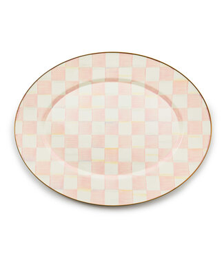 MACKENZIE CHILDS Rosy Check Large Oval Platter