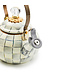 MACKENZIE CHILDS Sterling Check Whistling Tea Kettle