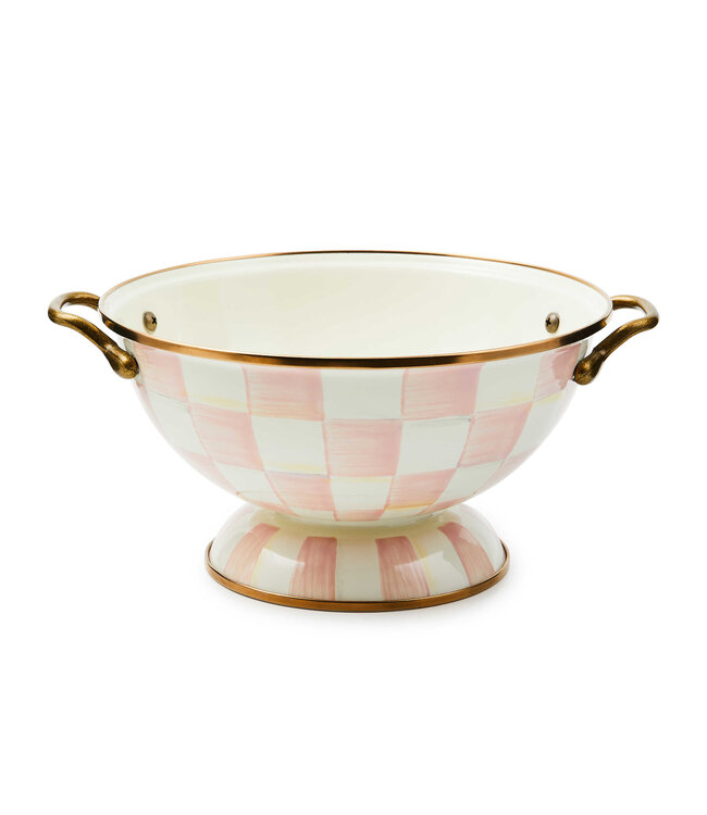 MACKENZIE CHILDS Rosy Check Almost Everything Bowl