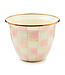 MACKENZIE CHILDS Rosy Check Large Flower Pot