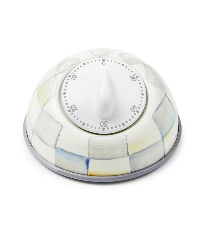 MACKENZIE CHILDS Sterling Check Kitchen Timer