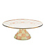 MACKENZIE CHILDS Rosy Check Large Pedestal Platter