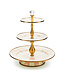 MACKENZIE CHILDS Rosy Check Three Tier Sweet Stand