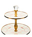 MACKENZIE CHILDS Rosy Check Three Tier Sweet Stand