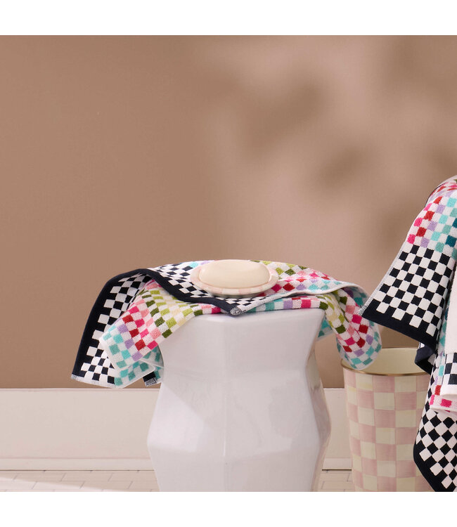 MACKENZIE CHILDS Rosy Check Soap Dish