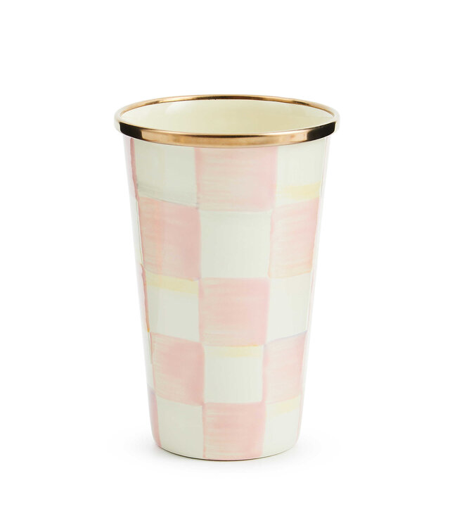 MACKENZIE CHILDS Rosy Check 10 Ounce Tumbler