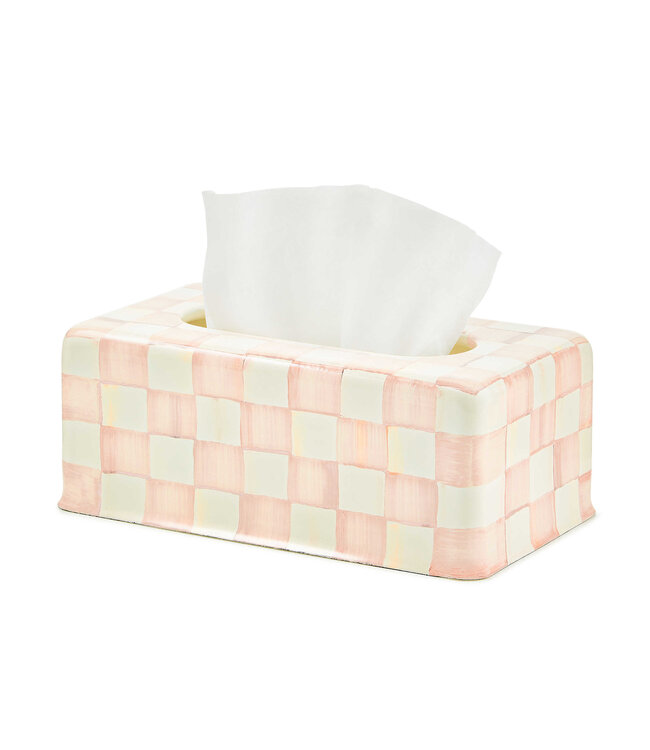MACKENZIE CHILDS Rosy Check Standard Tissue Box Cover