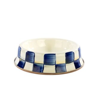 MACKENZIE CHILDS Royal Check Enamel Cat Dish