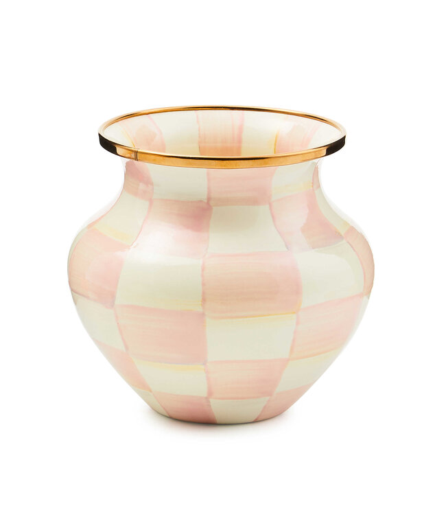 MACKENZIE CHILDS Rosy Check Vase