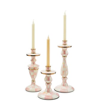 MACKENZIE CHILDS Rosy Check Candlestick