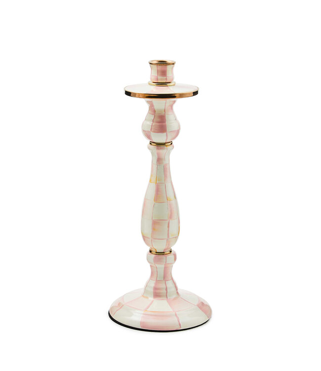 MACKENZIE CHILDS Rosy Check Candlestick