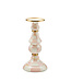 MACKENZIE CHILDS Rosy Check Pillar Candlestick