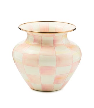 MACKENZIE CHILDS Rosy Check Large Vase
