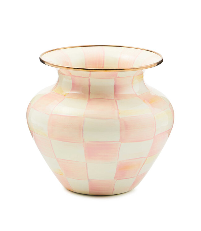 MACKENZIE CHILDS Rosy Check Large Vase