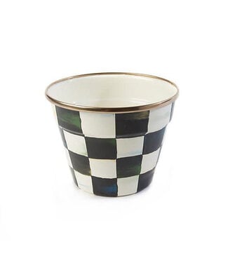 MACKENZIE CHILDS Courtly Check Enamel Garden Pot - Small