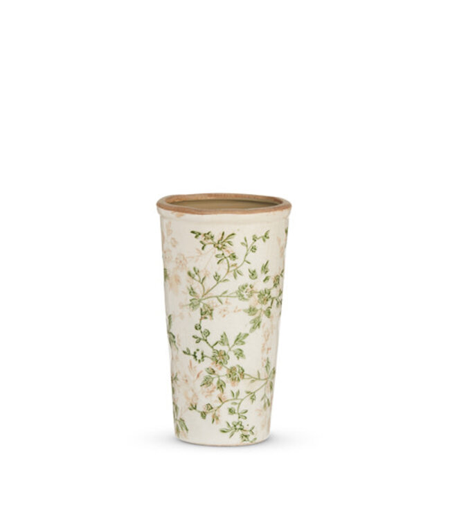 Green Floral Vase
