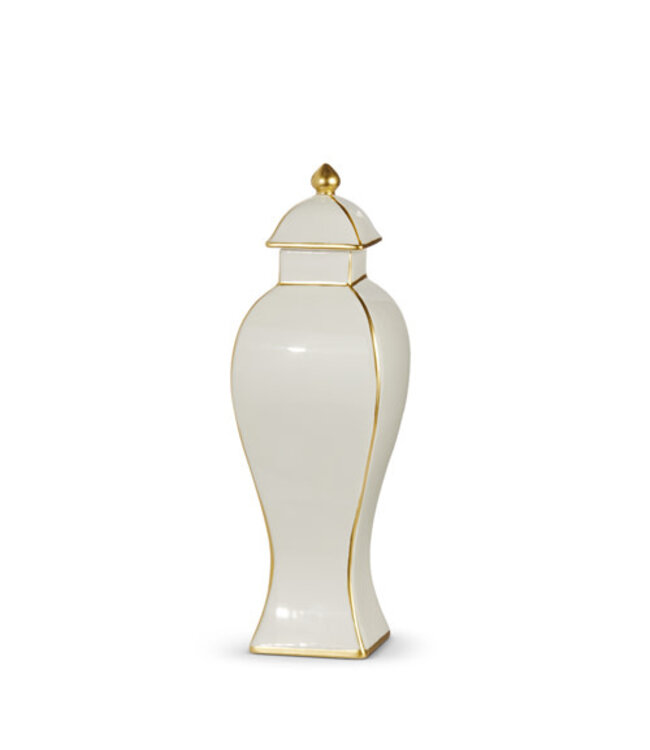 14 Inch Gold Accent Decorative Ginger Jar