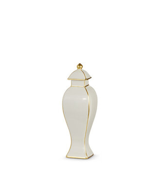 11.5 Inch Gold Accent Decorative Ginger Jar