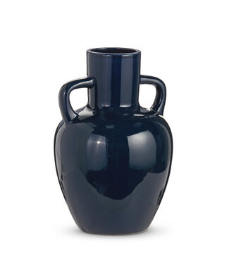 10.5 Inch Blue Glazed Vase