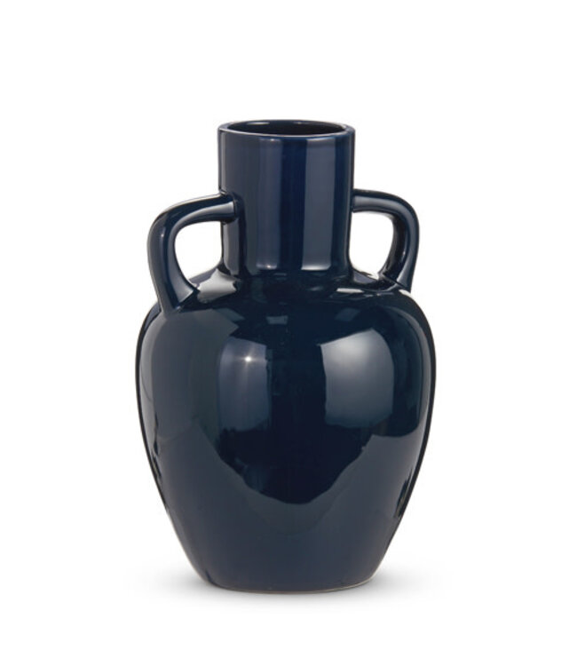 10.5 Inch Blue Glazed Vase