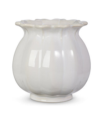 9” Ivory Bud Planter