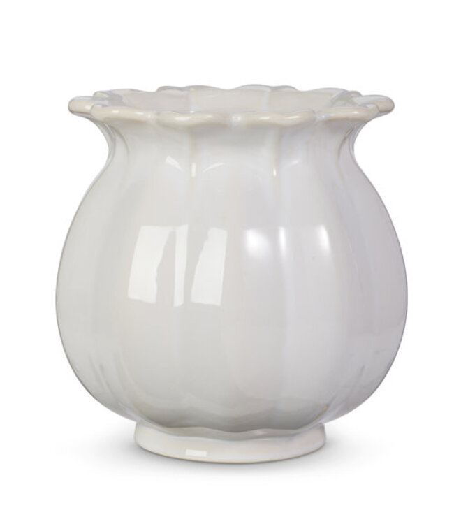 9” Ivory Bud Planter