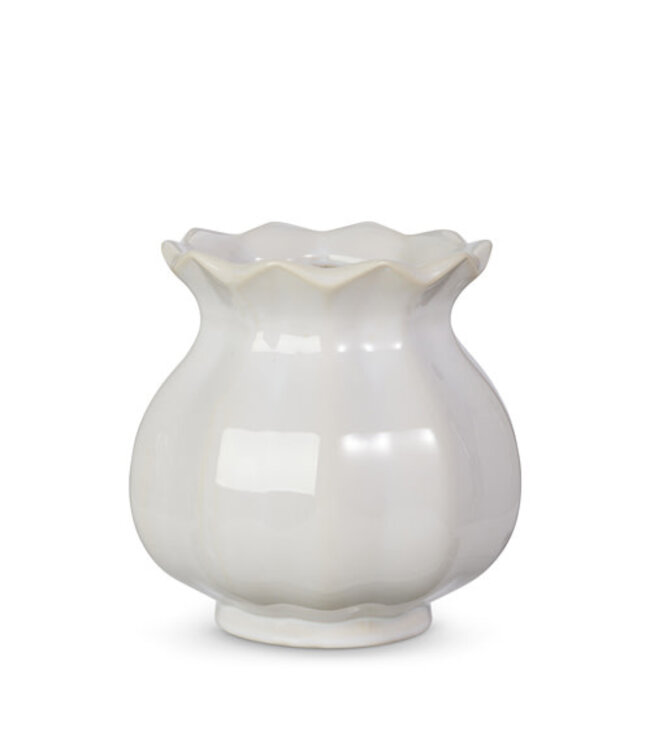 7" Ivory Bud Planter