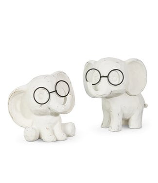 6.25” Elephant With Glasses